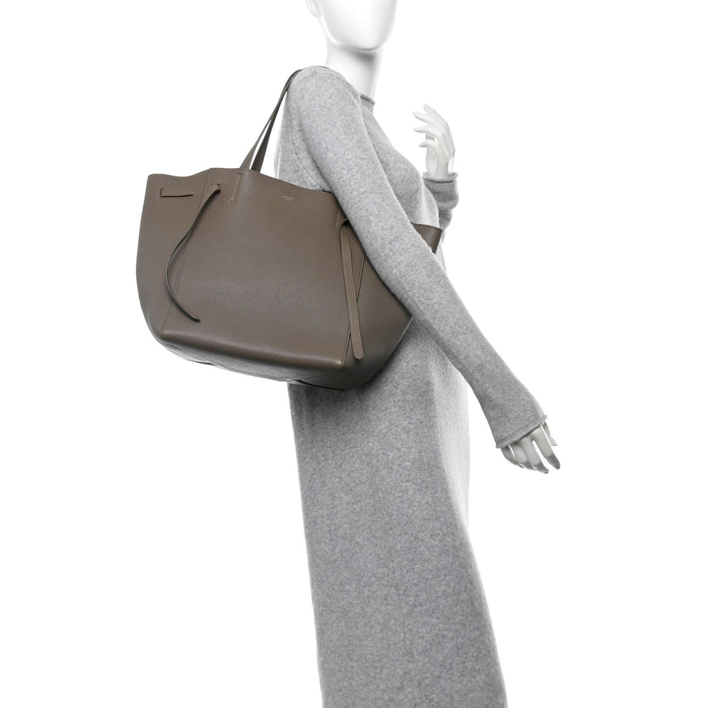 Soft Grained Calfskin Small Belt Cabas Phantom Taupe