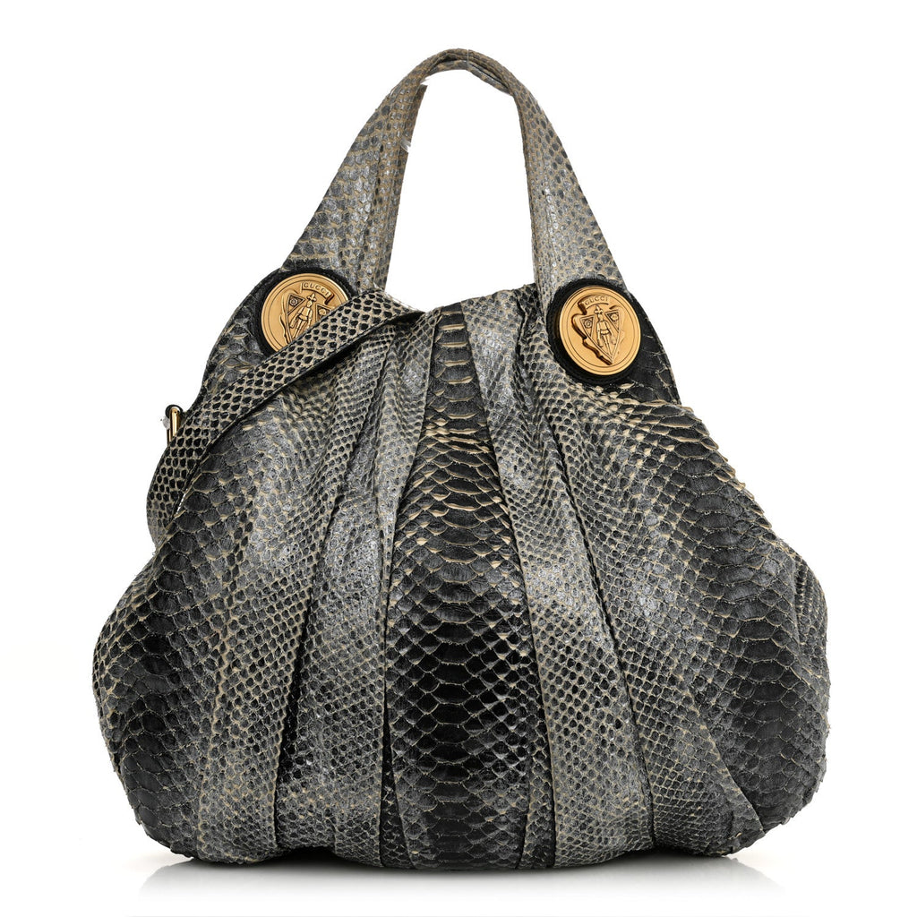 Snakeskin Medium Hysteria Top Handle Bag Black White