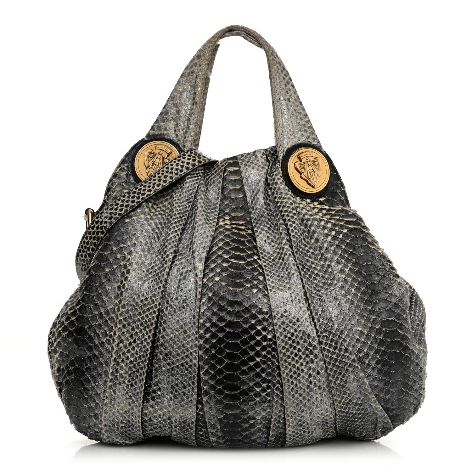 Snakeskin Medium Hysteria Top Handle Bag Black White