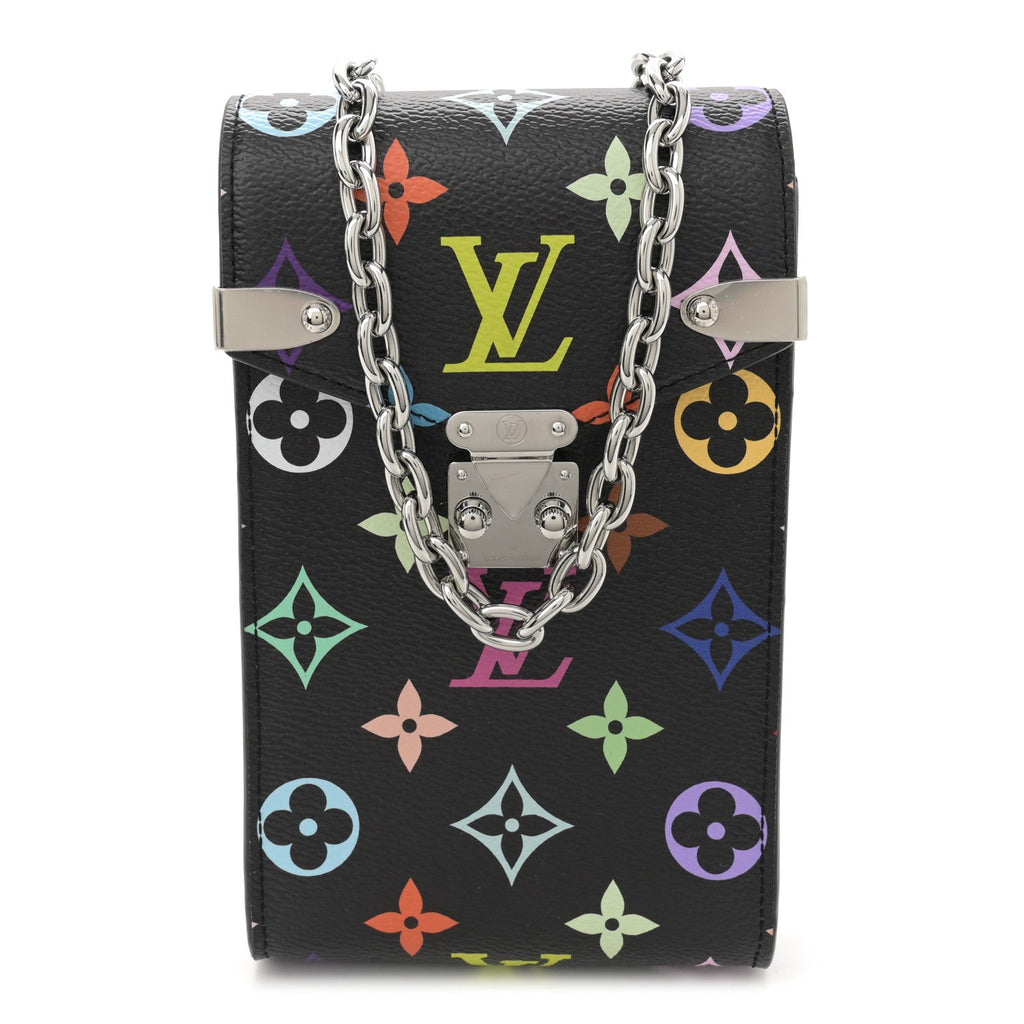 LV X TM Monogram Multicolor Phone Pouch Metis Black