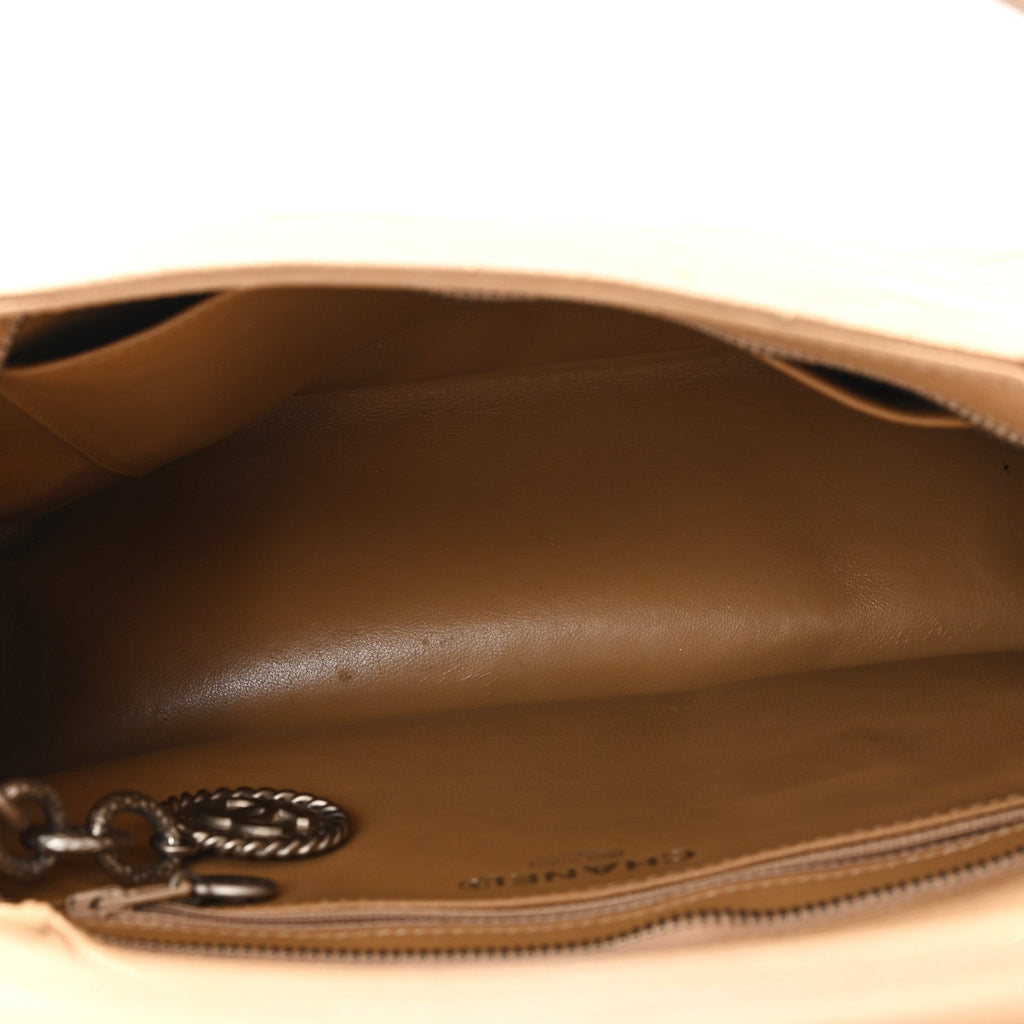 Caviar Quilted Medallion Tote Beige