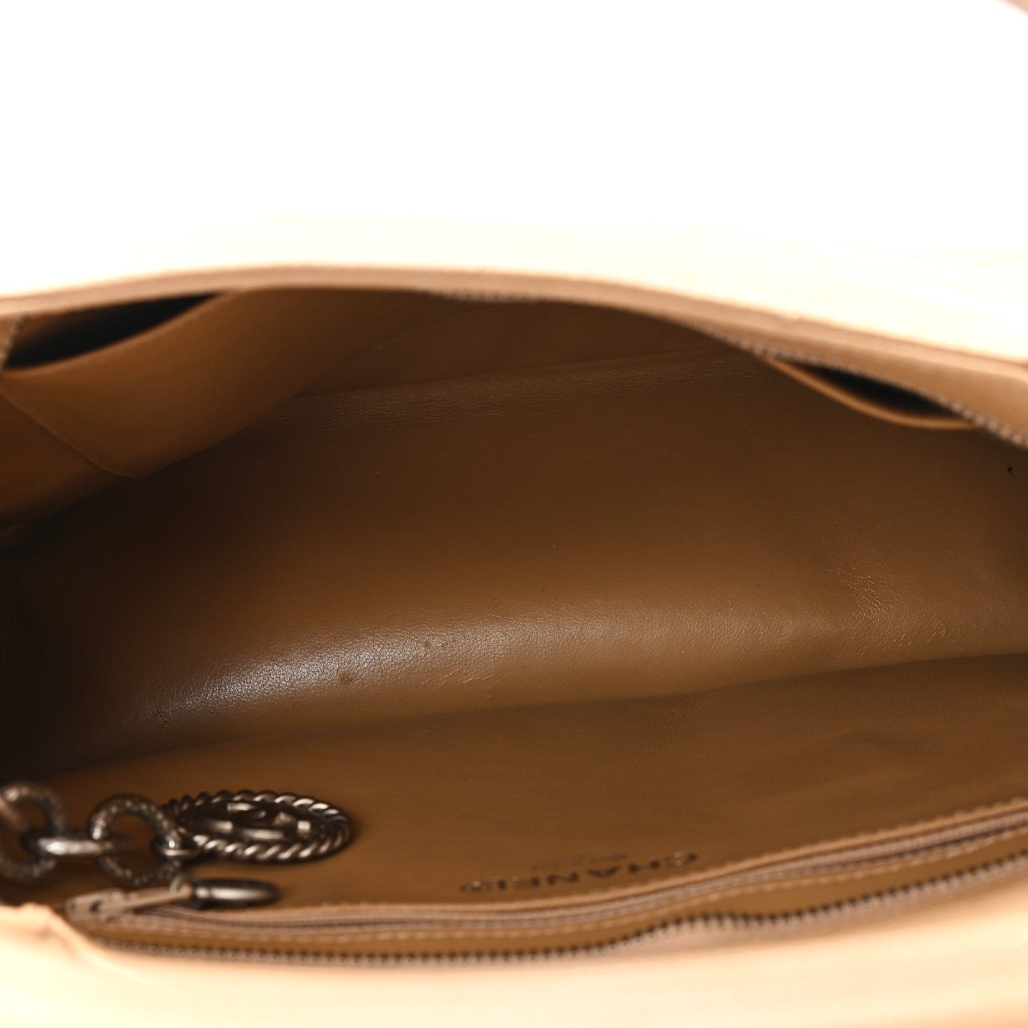 Caviar Quilted Medallion Tote Beige