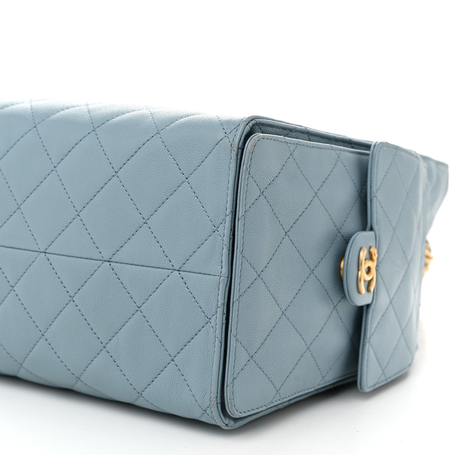 Caviar Quilted Medium Chanel 25 Handbag Blue