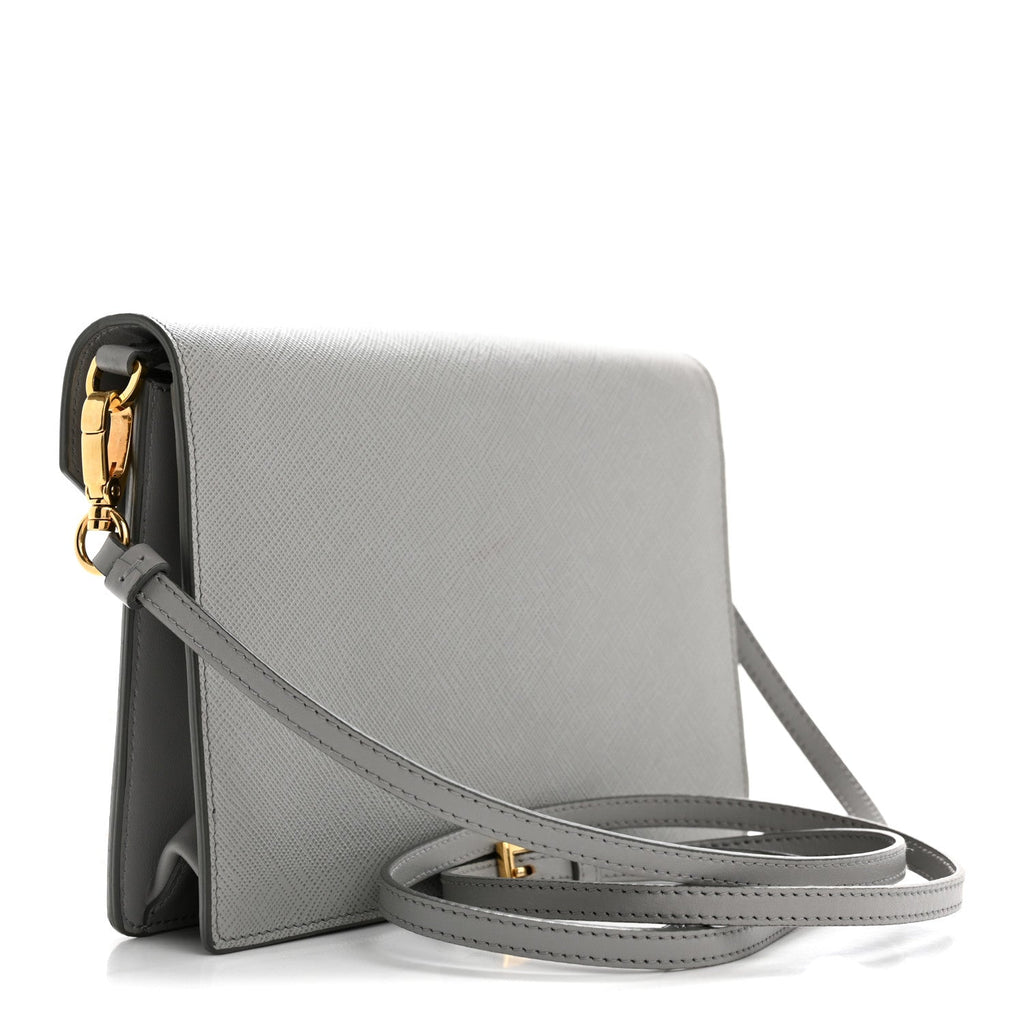 Saffiano City Calfskin Monochrome Envelope Crossbody Nube