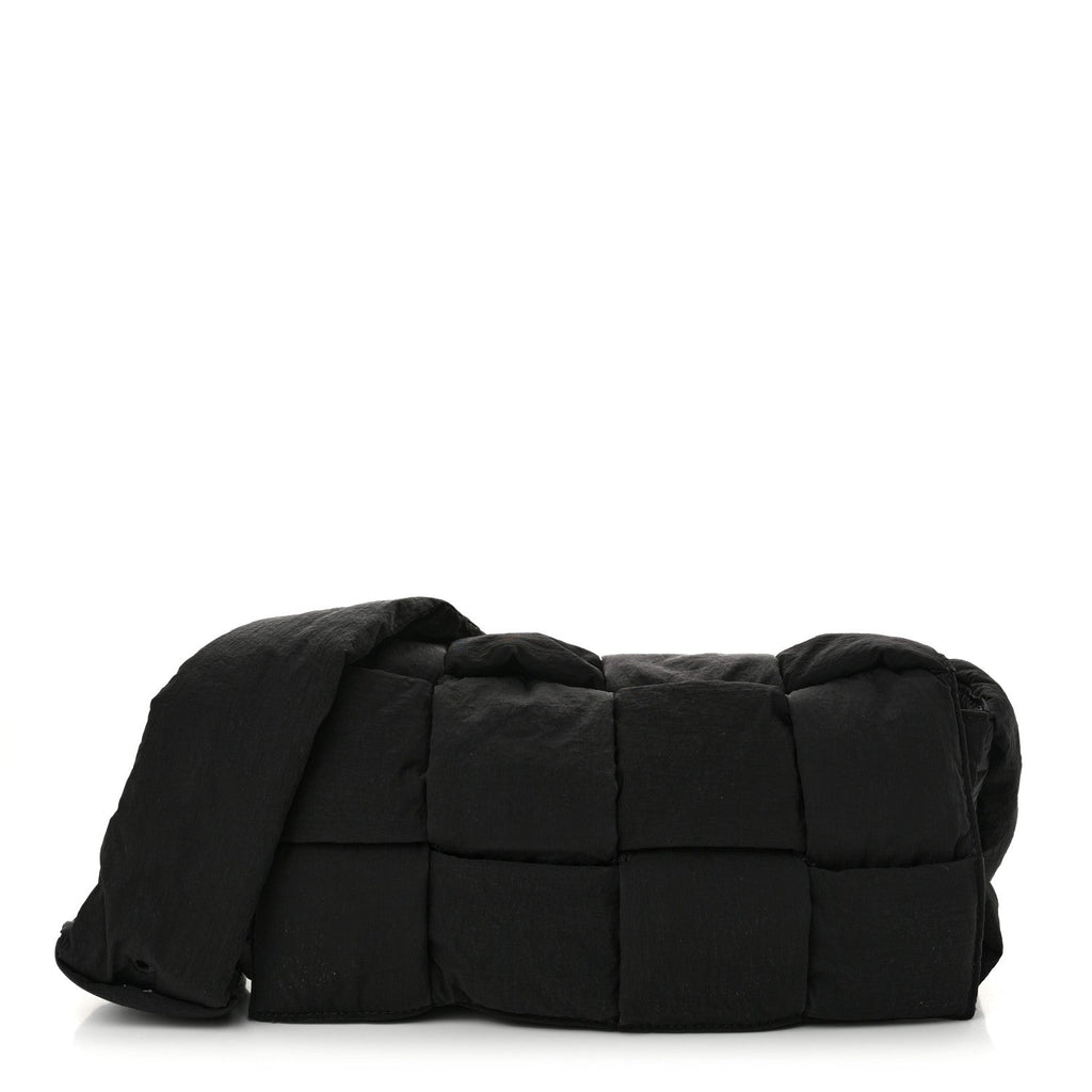 Nylon Intrecciato Padded Tech Cassette Bag Black