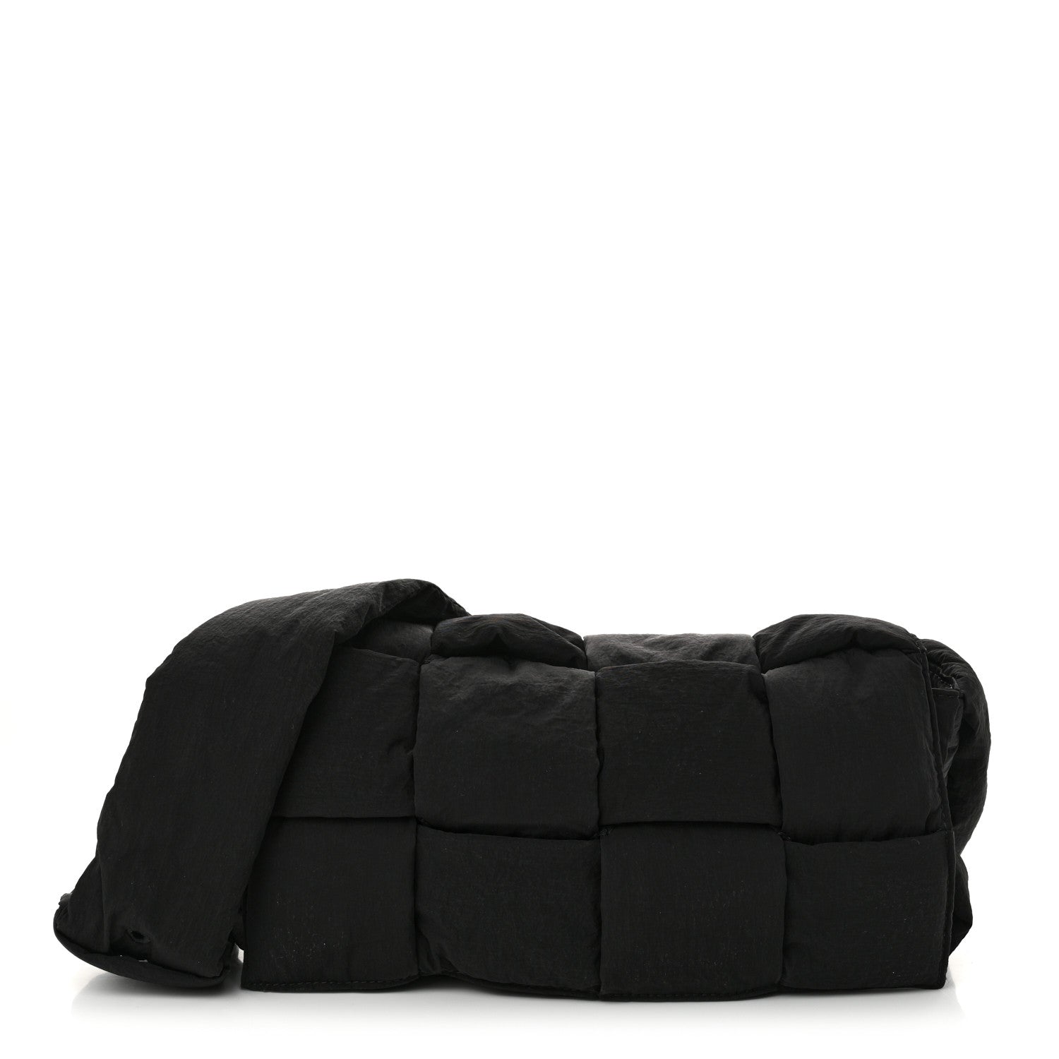 Nylon Intrecciato Padded Tech Cassette Bag Black