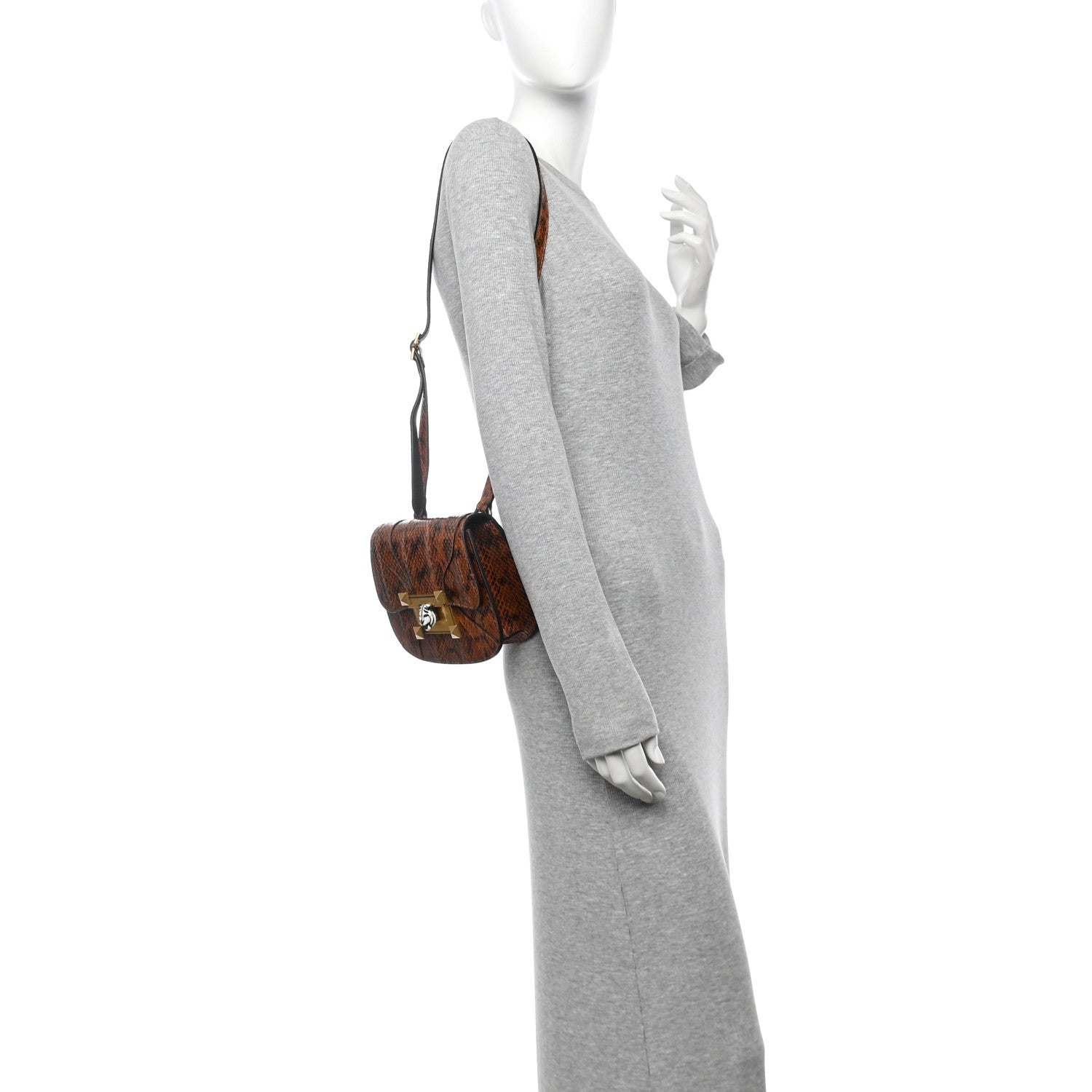 Elaphe Radiata Crystal Small Osiride Shoulder Bag Bright Cuir Ruby