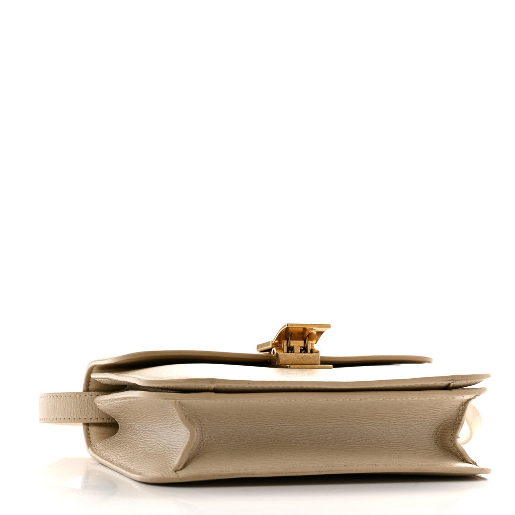 Liege Calfskin Small Classic Box Flap Bag Linen