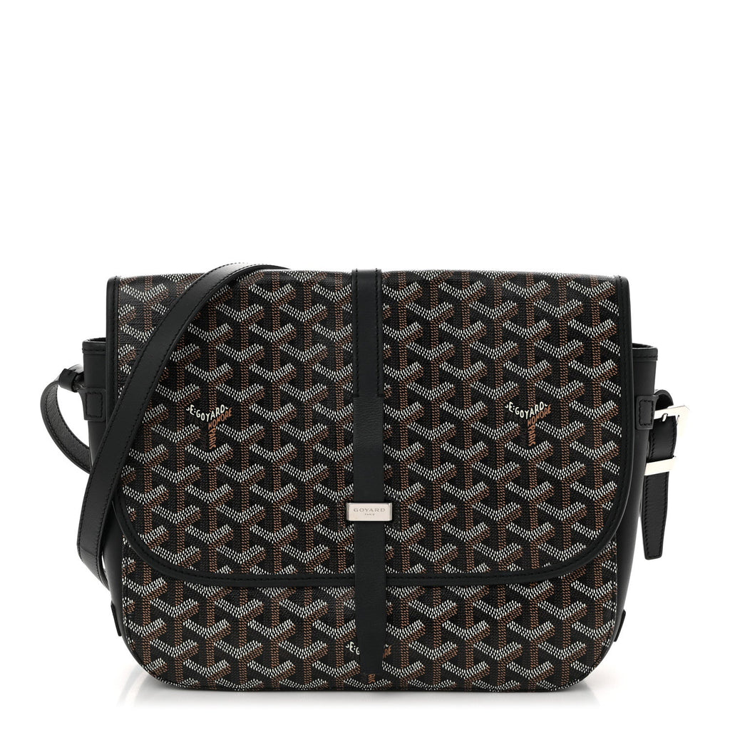 Goyardine Belvedere II MM Messenger Bag Black
