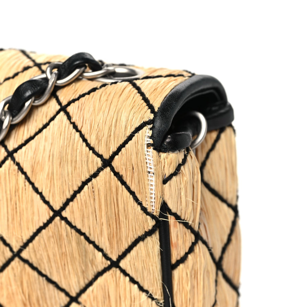 Straw Diamond Stitch Flap