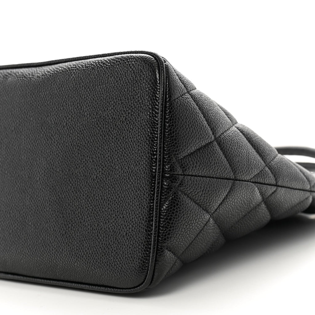 Caviar Quilted Medallion Tote Black