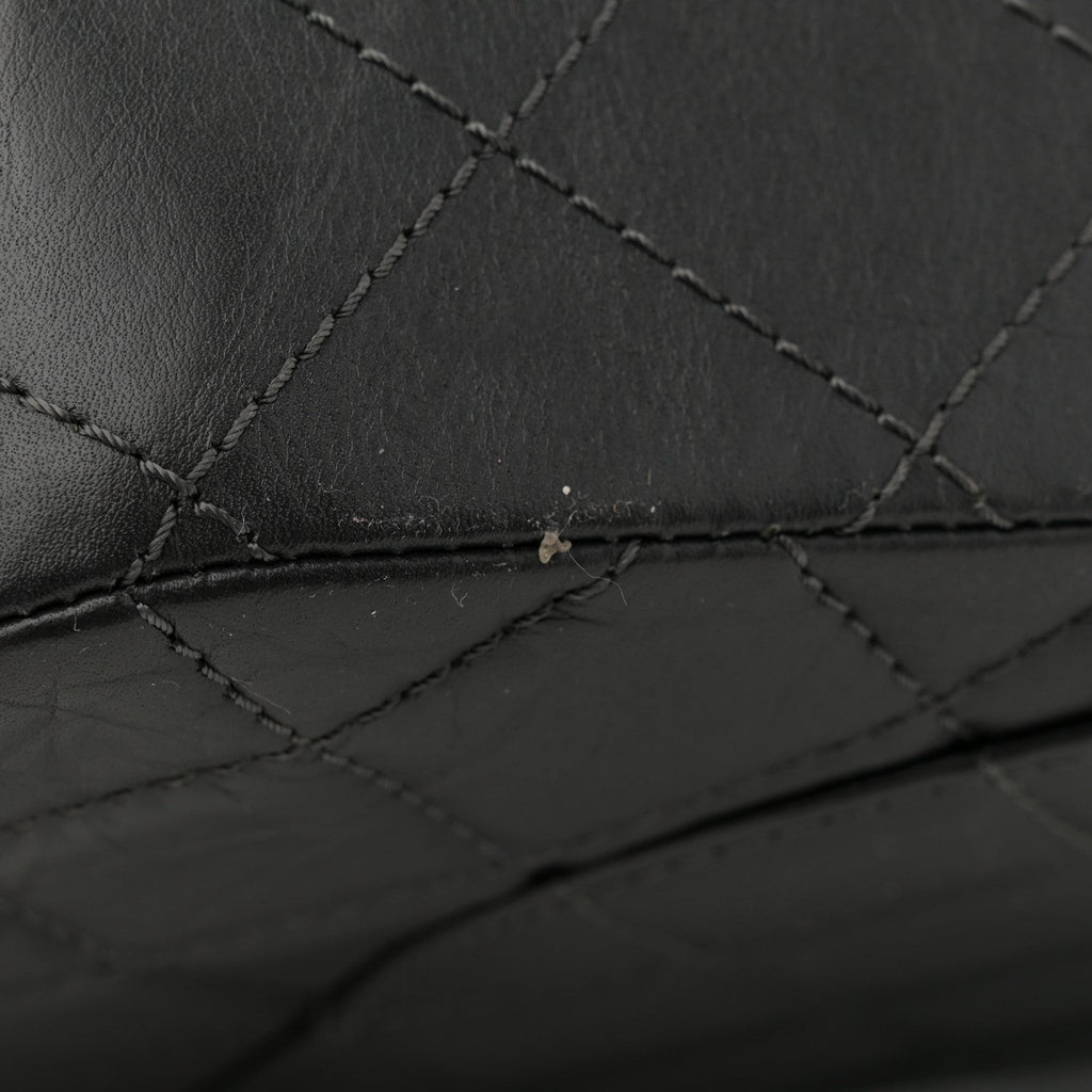 Aged Calfskin Quilted 2.55 Reissue 227 Flap Dark Grey