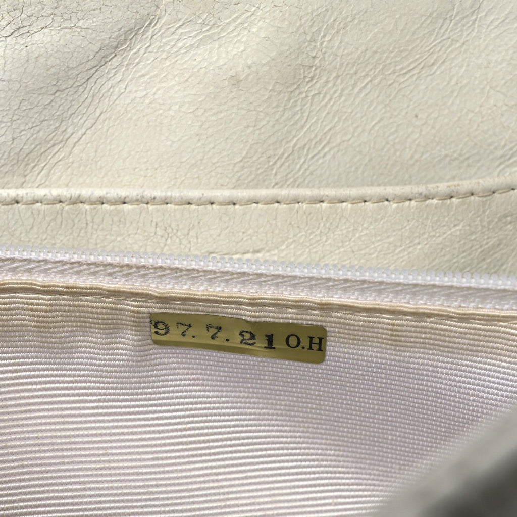 Caviar Quilted Shoulder Bag White