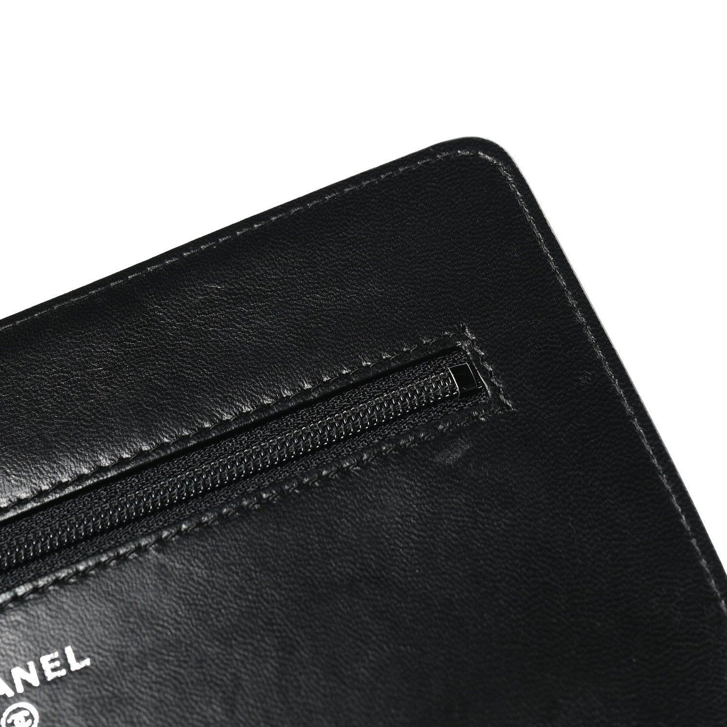 Lambskin Quilted Boy Wallet On Chain WOC Black