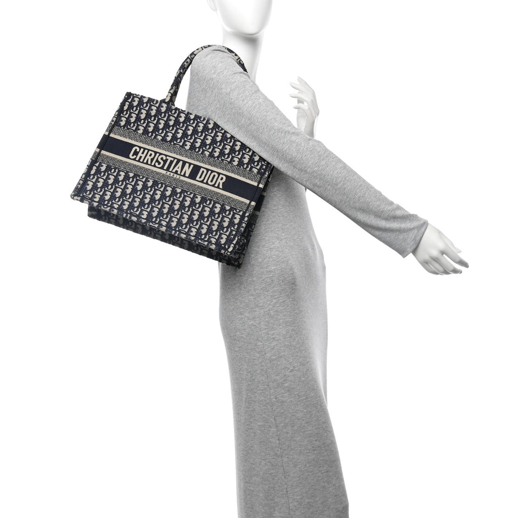 Oblique Medium Book Tote Blue Multicolor