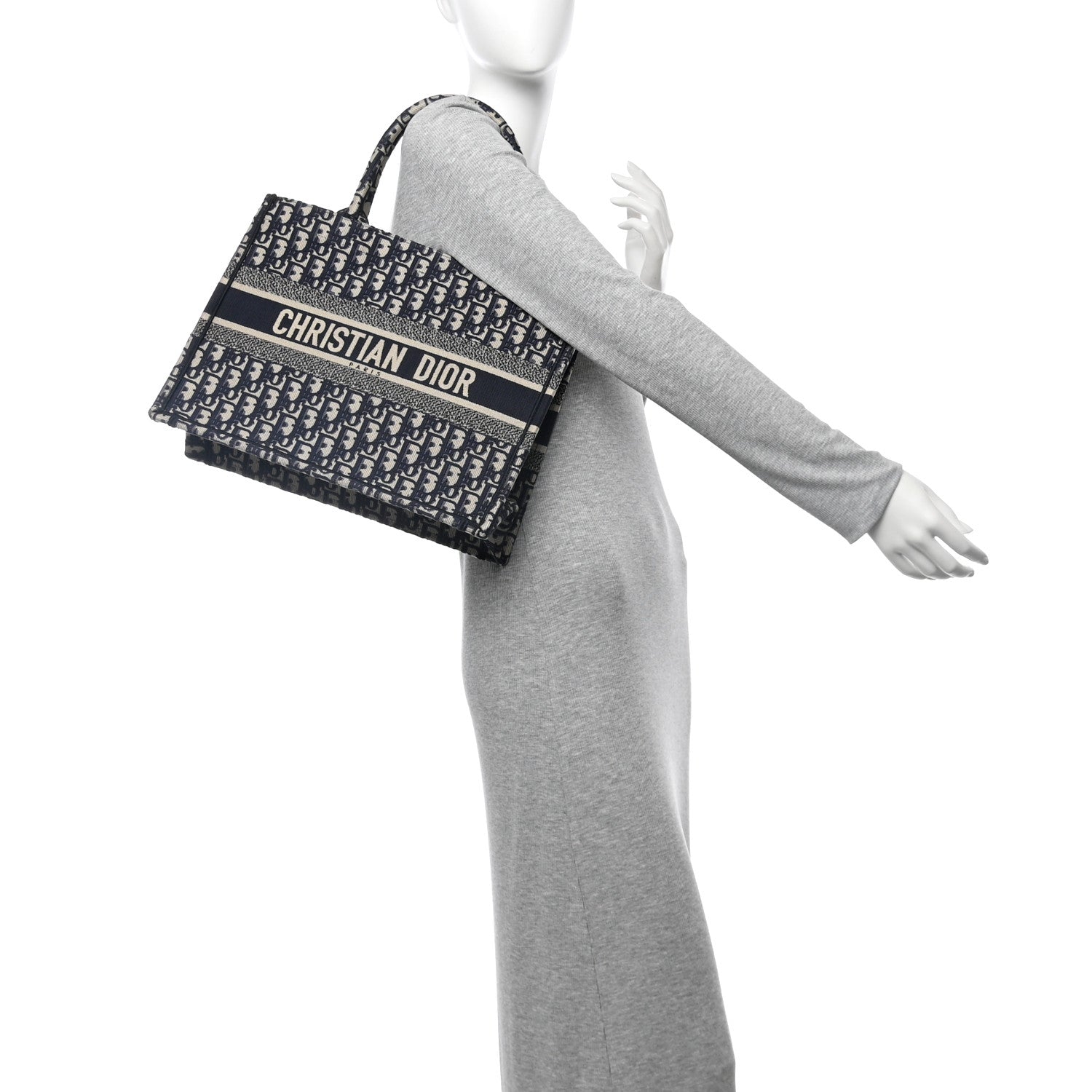 Oblique Medium Book Tote Blue Multicolor