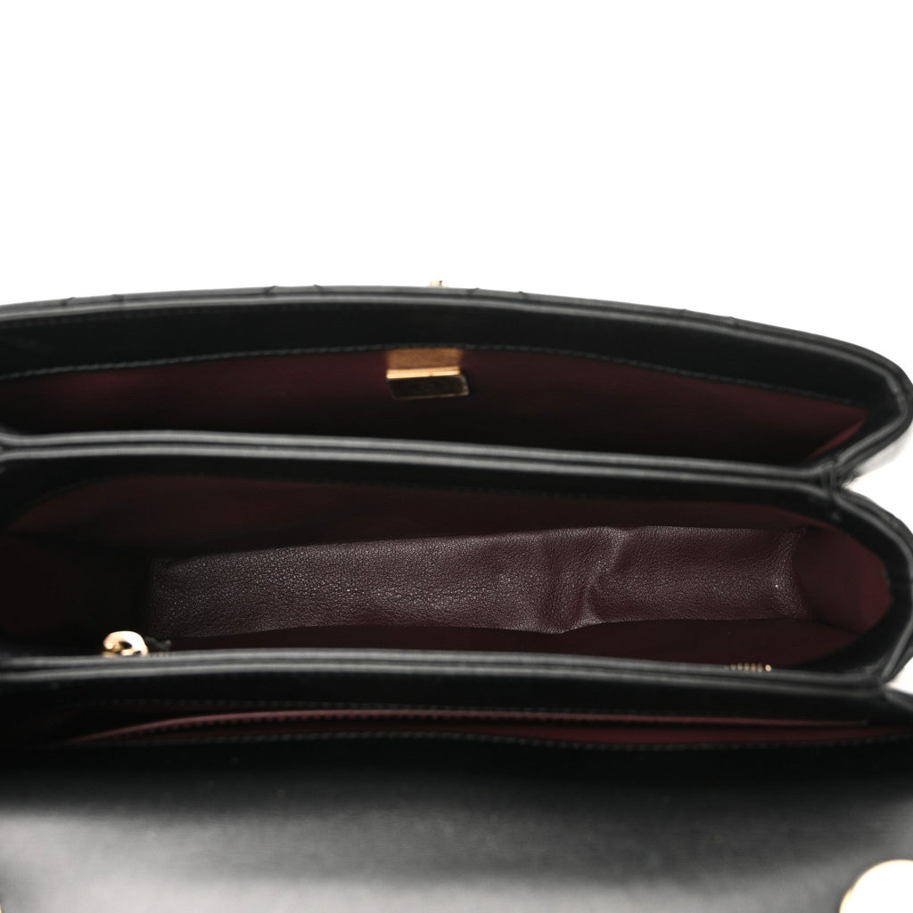 Lambskin Quilted Small Trendy CC Dual Handle Flap Bag Black