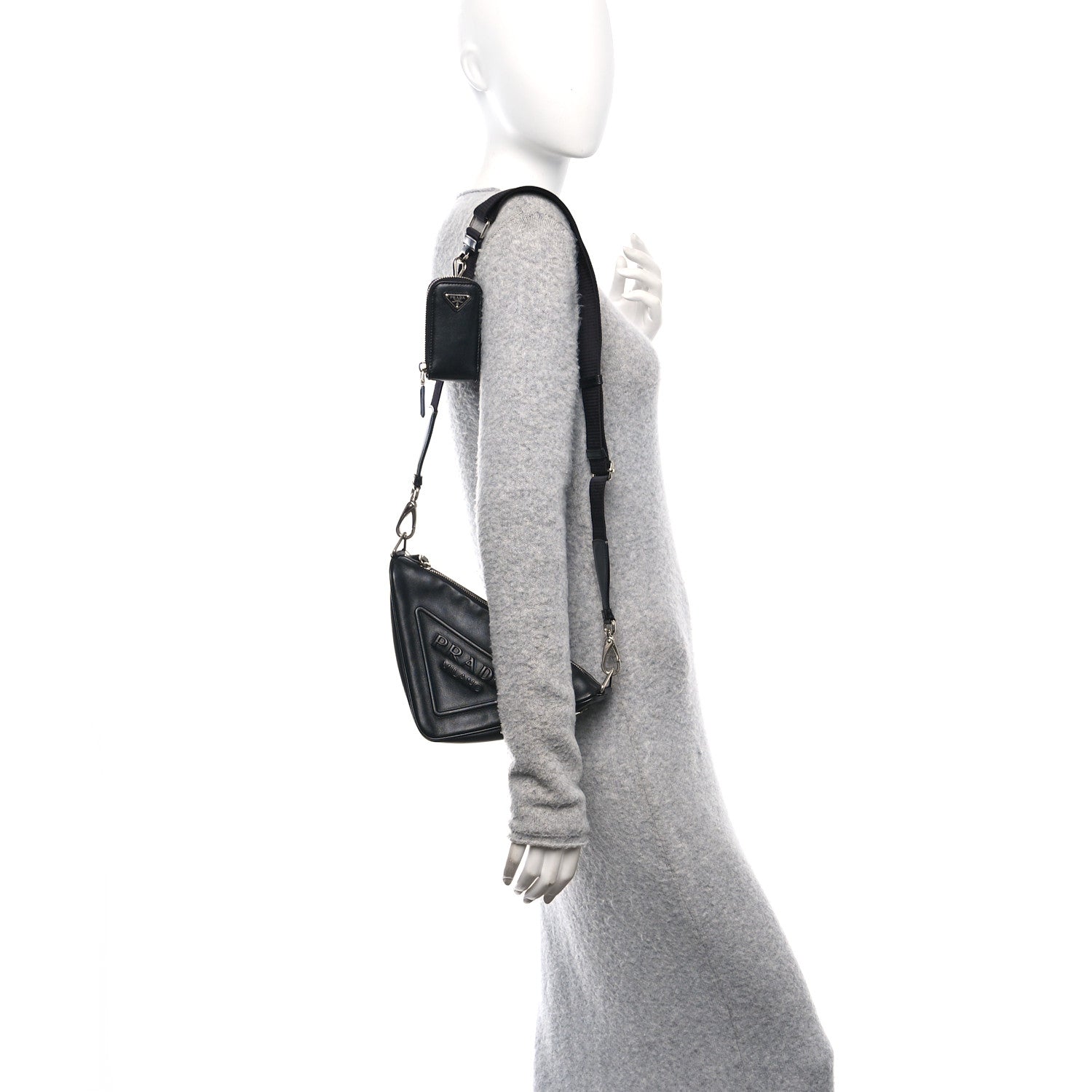 Grace Lux Triangle Shoulder Bag Black