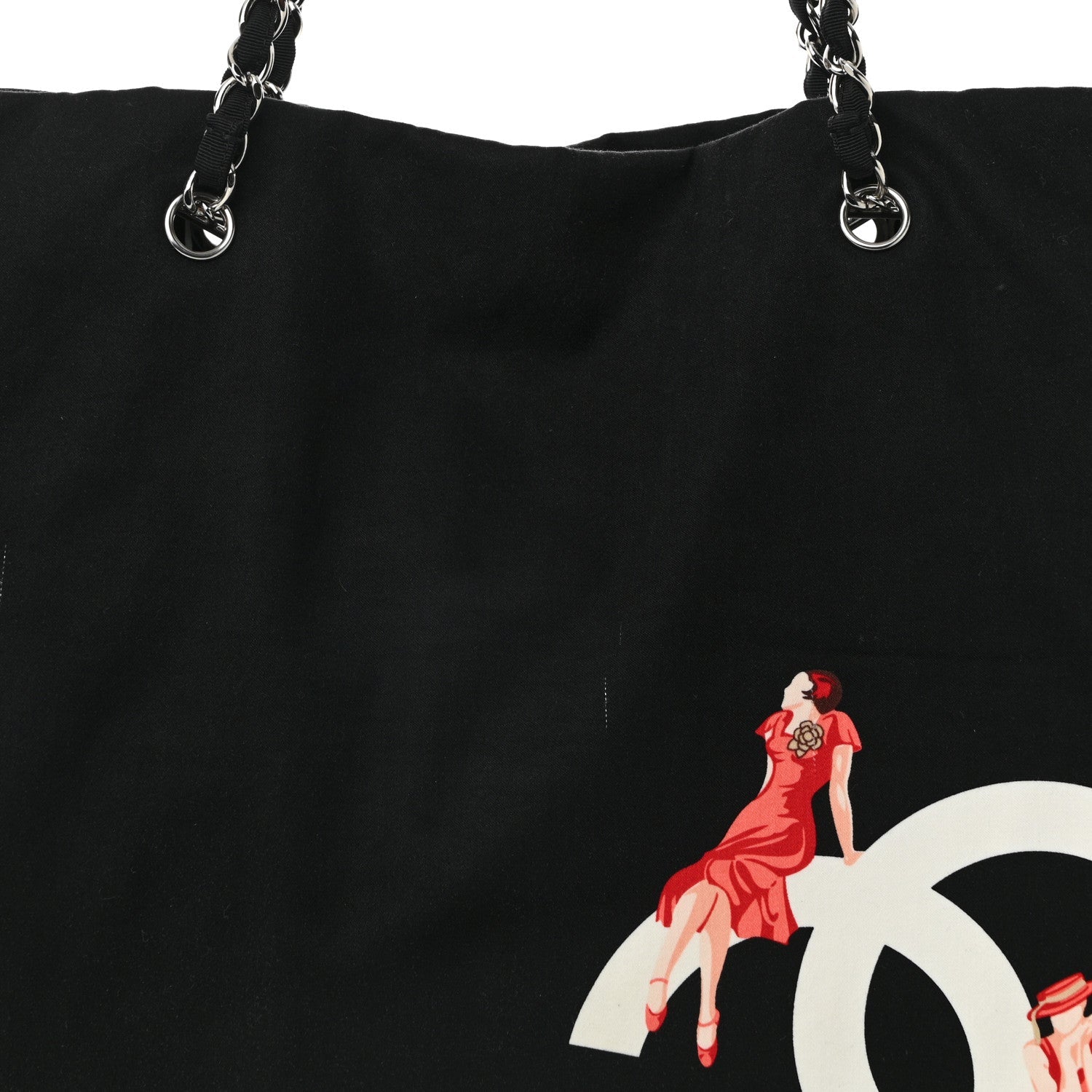 Canvas CC Paris Venice Bon Bon Tote Black White