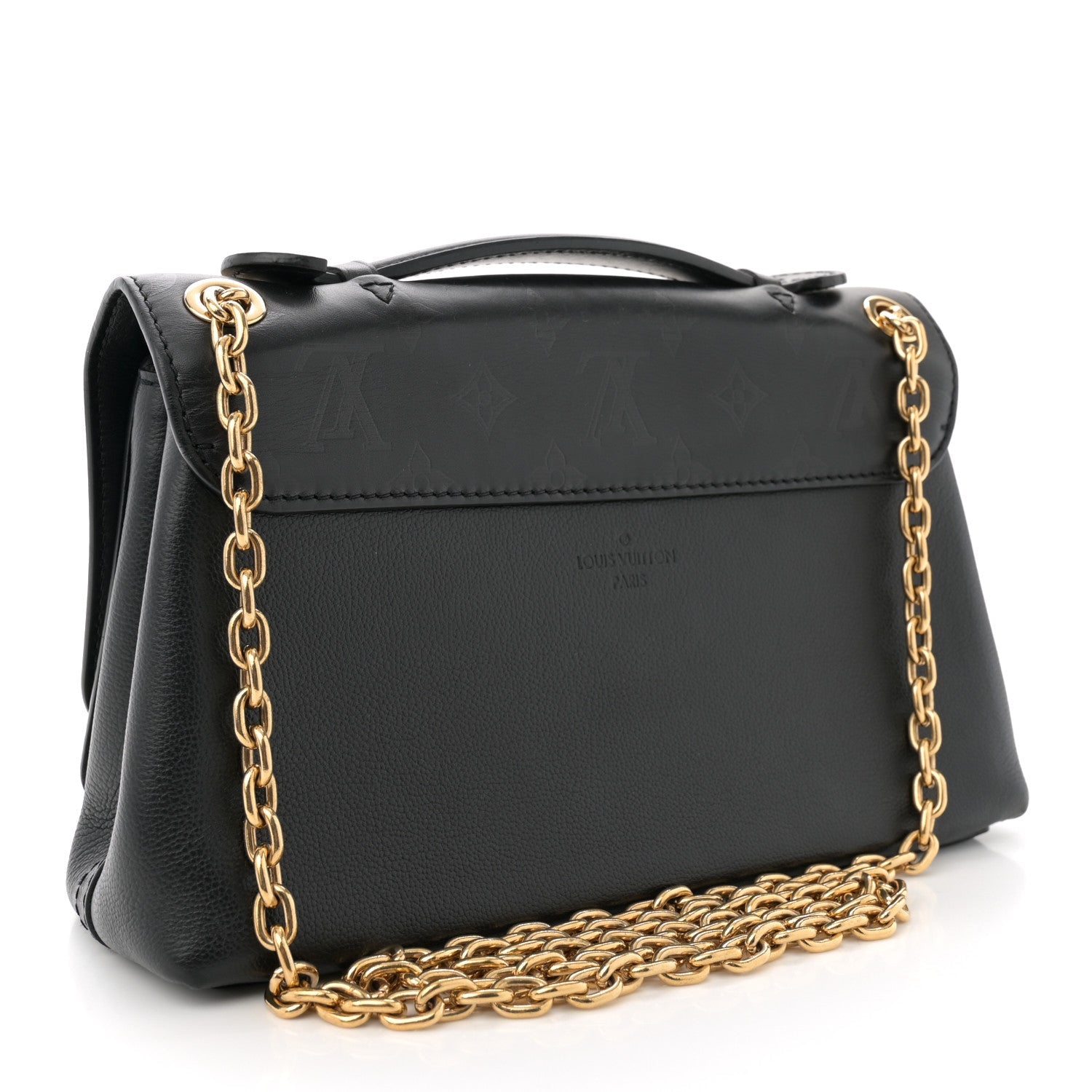 Monogram Cuir Plume Ecume Very Chain Bag Black