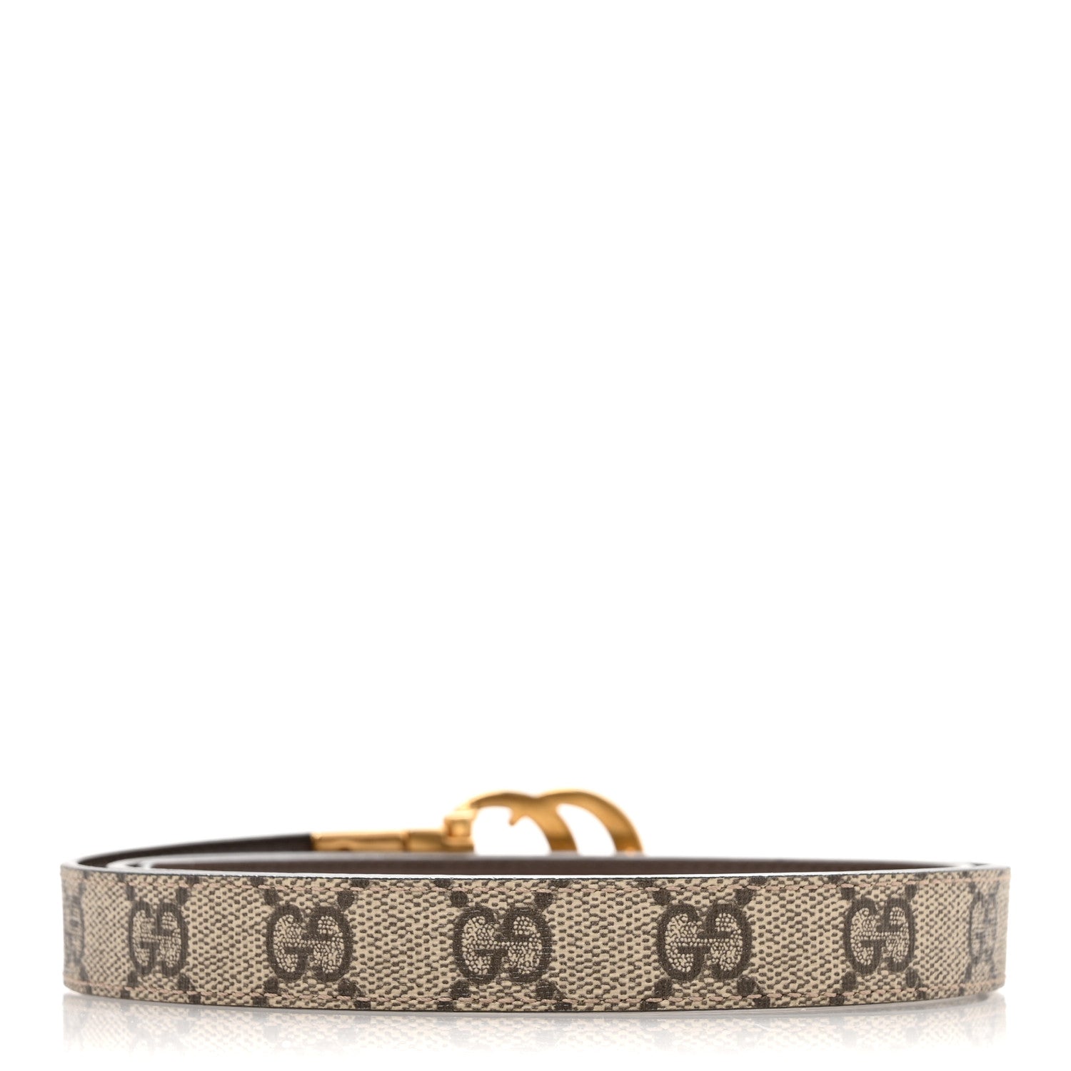 Plutone Calfskin Double G Reversible 20mm Belt 90 36 Porcelain Rose Black