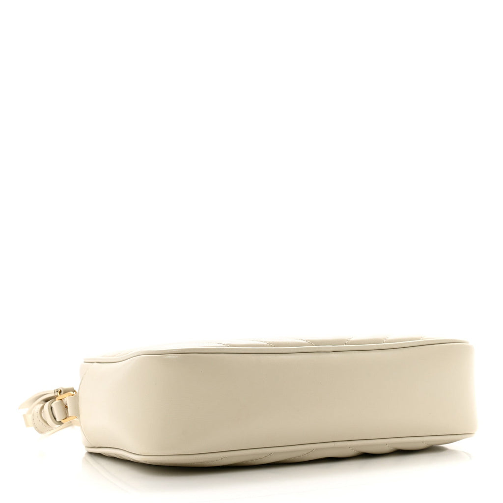 Calfskin Matelasse Monogram Lou Camera Bag Crema Soft