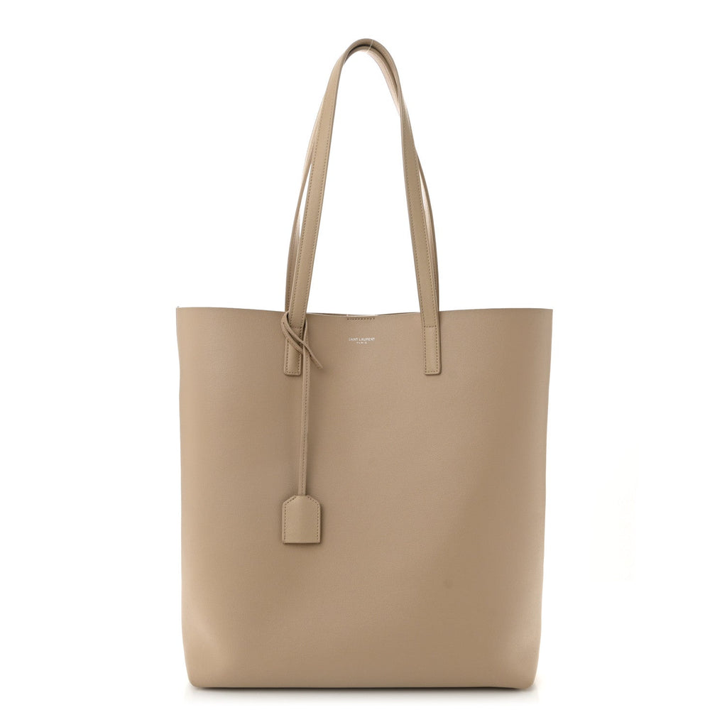 Calfskin North-South Shopping Tote  Dark Beige