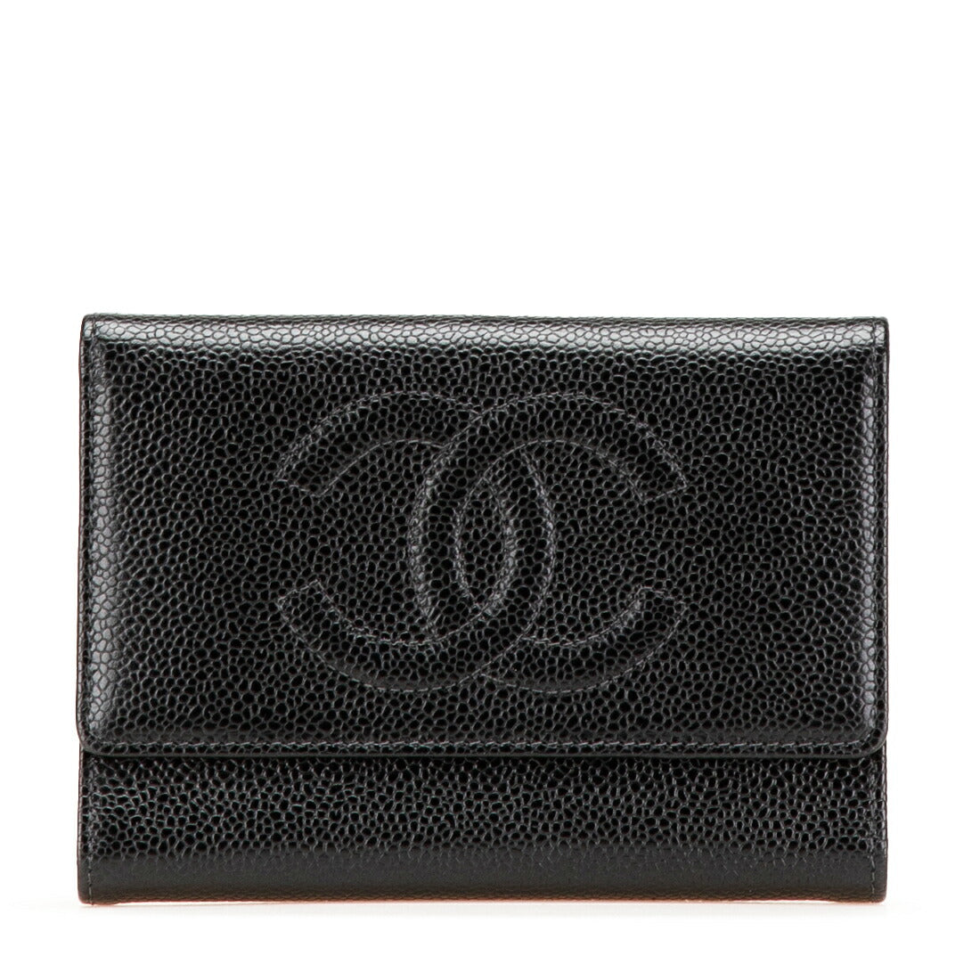 Chanel Coco Mark Caviar Skin Trifold Wallet