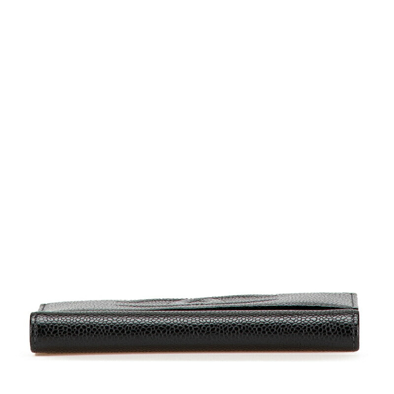 Chanel Coco Mark Caviar Skin Trifold Wallet