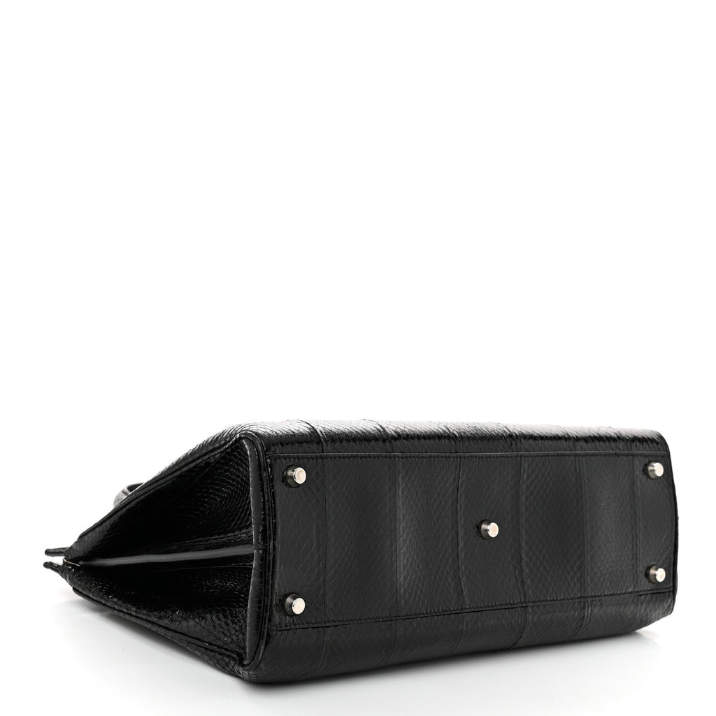 Elaphe Medium Zumi Top Handle Bag Black