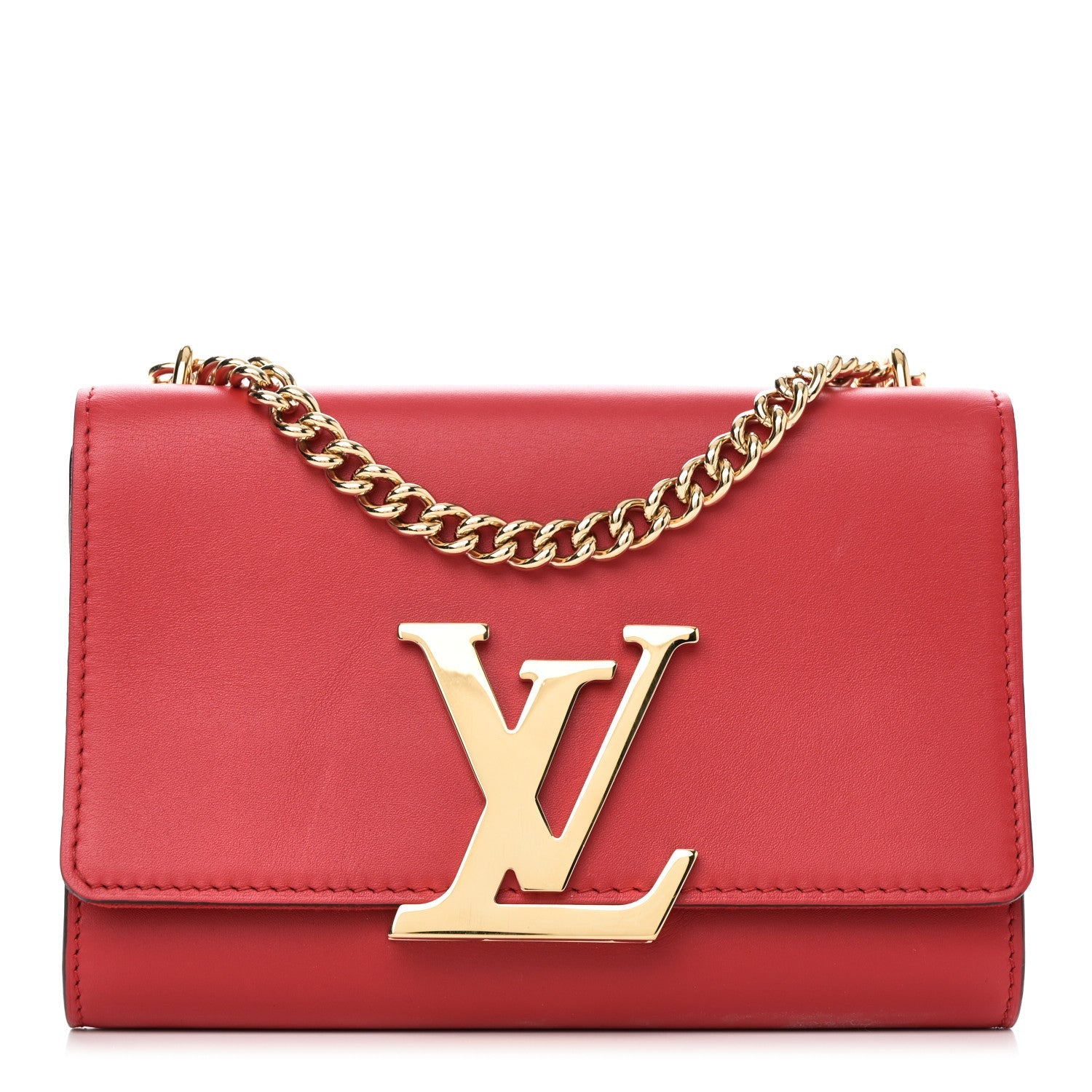 Calfskin Chain Louise MM Red