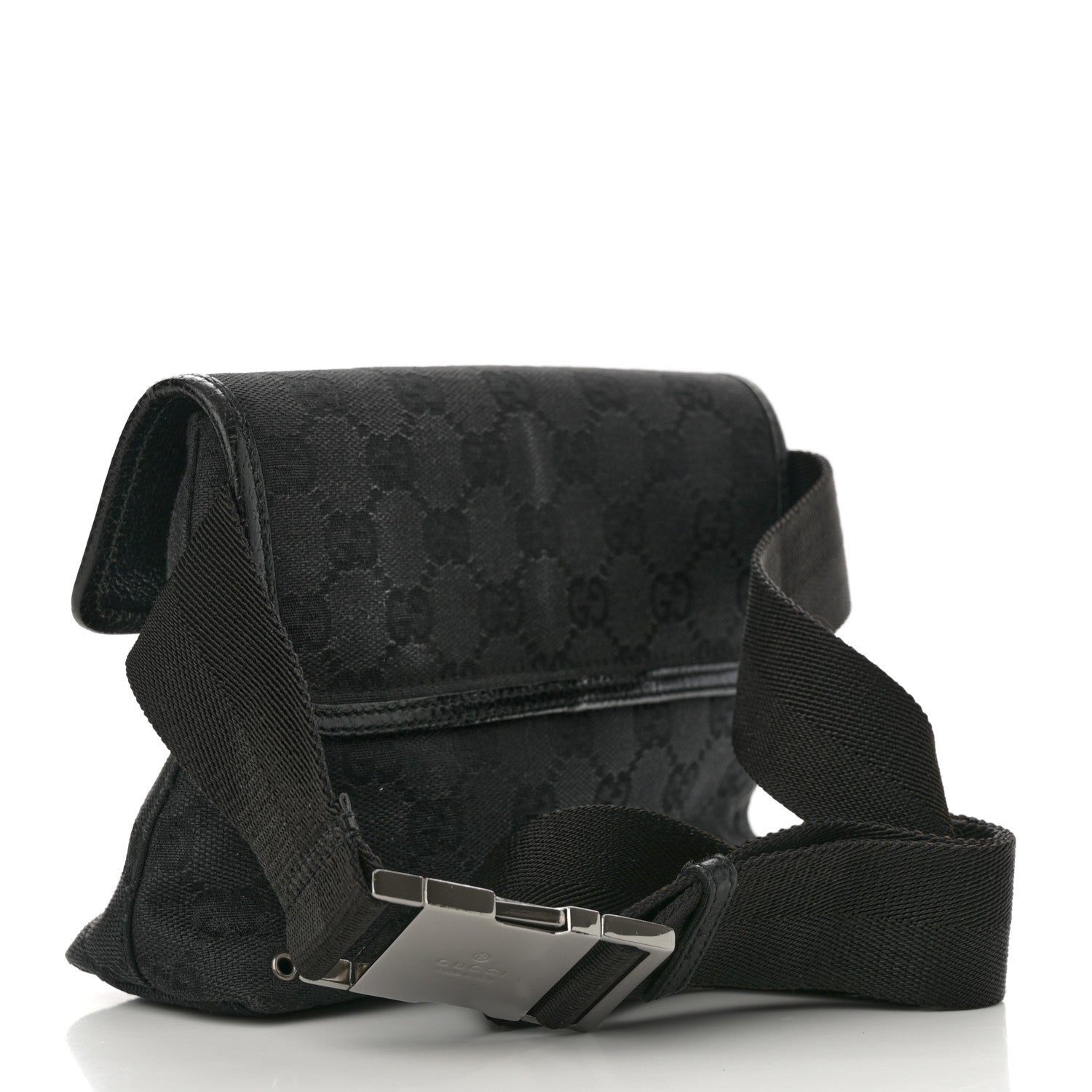 GG Monogram Web Flight Belt Bag Black