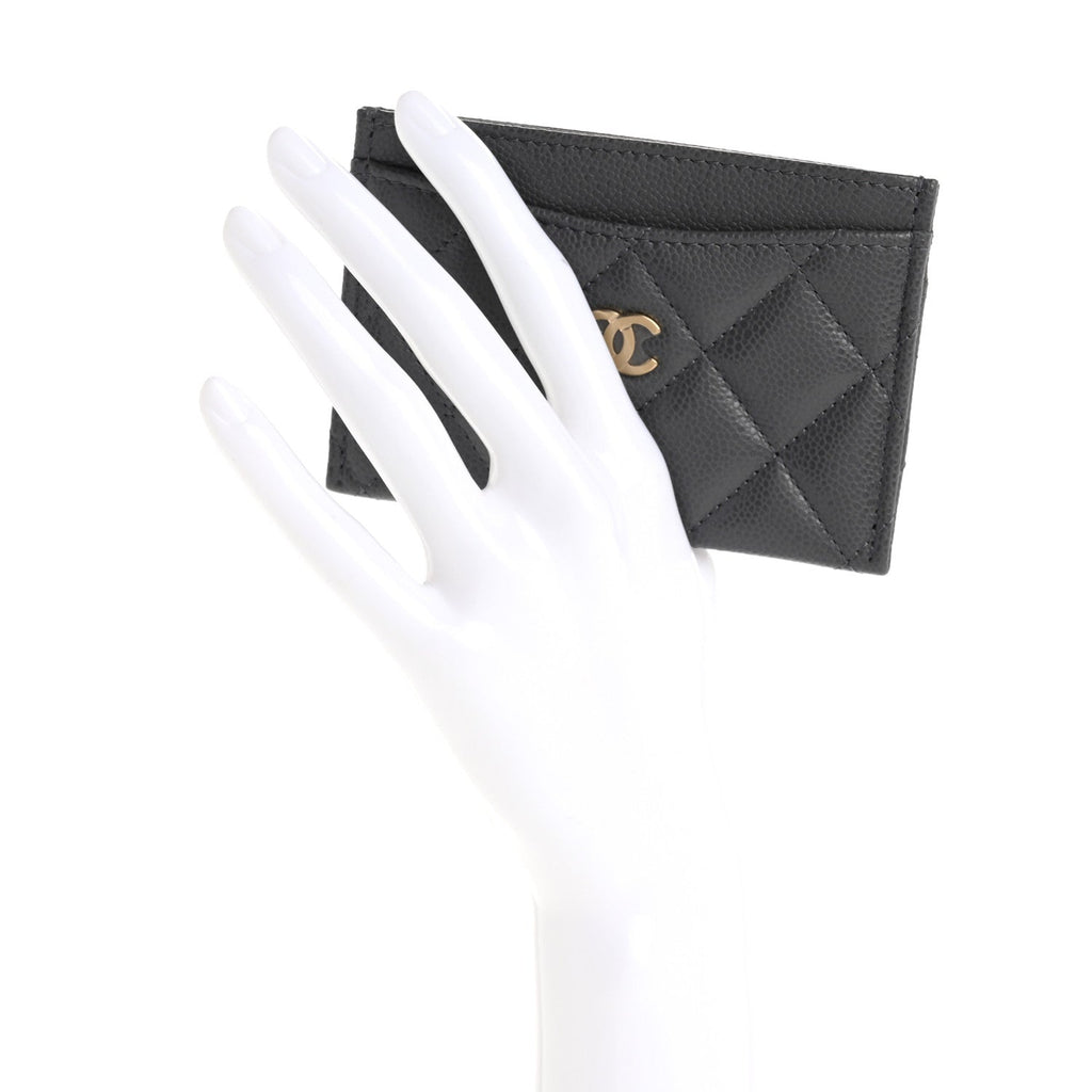 Caviar Quilted  Holder Grey