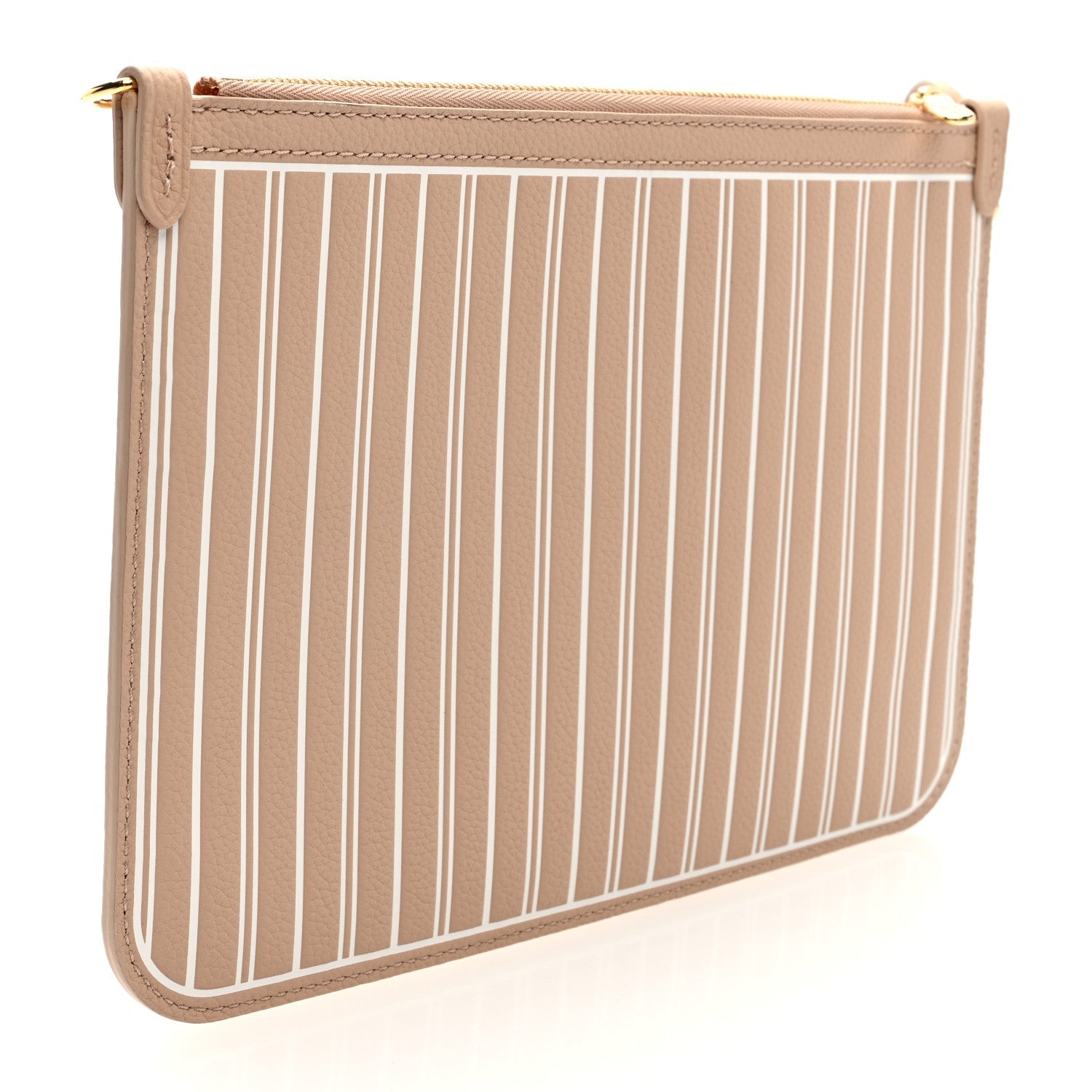 Calfskin Neverfull Inside Out MM Pochette Dune Hazelnut