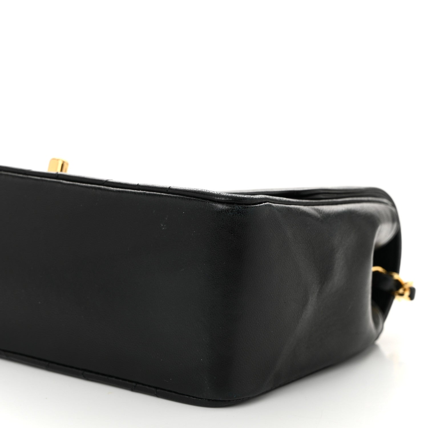 Lambskin Quilted Small Single Flap Black