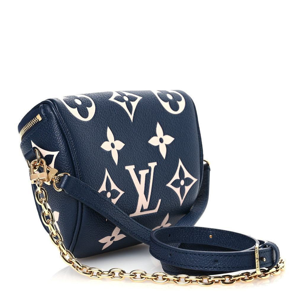 Empreinte Monogram Giant Mini By The Pool Bumbag Navy Creme