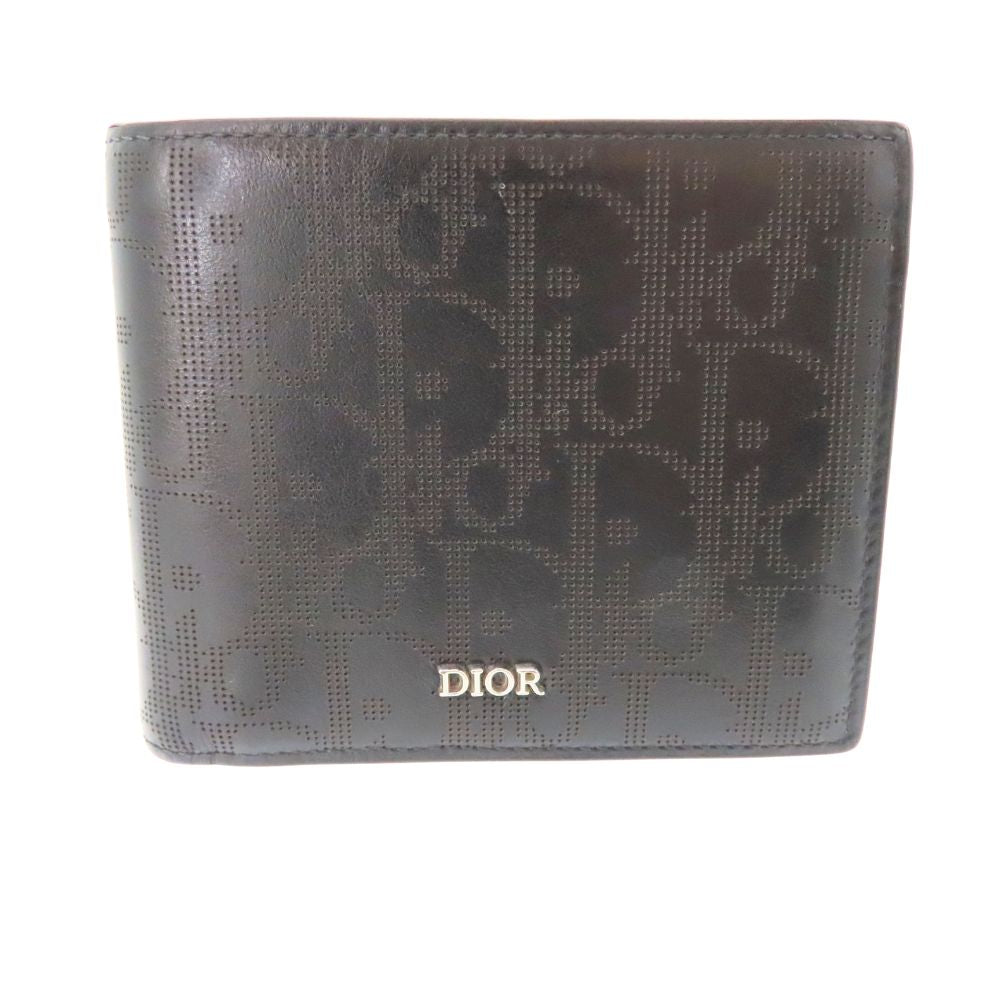 Dior Oblique Galaxy Smooth Leather Bifold Wallet
