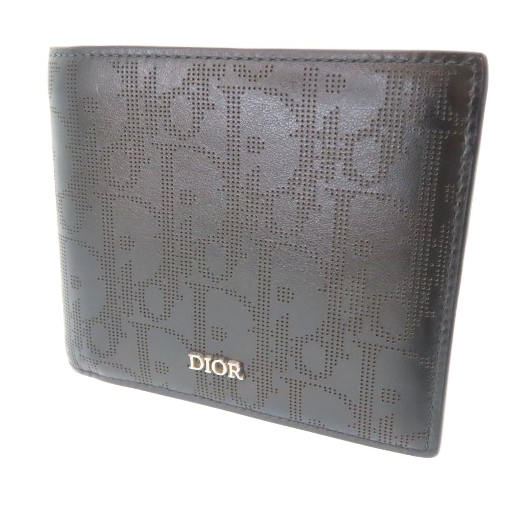 Dior Oblique Galaxy Smooth Leather Bifold Wallet
