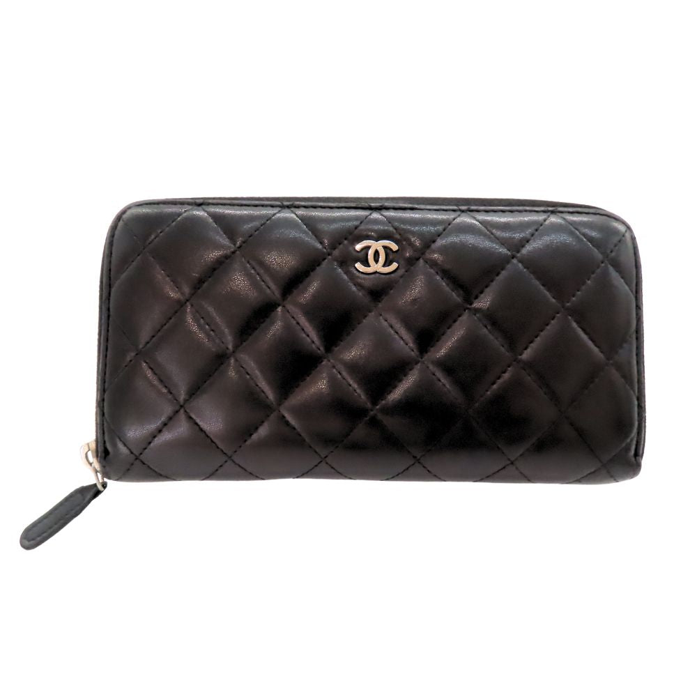 Chanel Classic Long Zip Wallet Lambskin Wallet