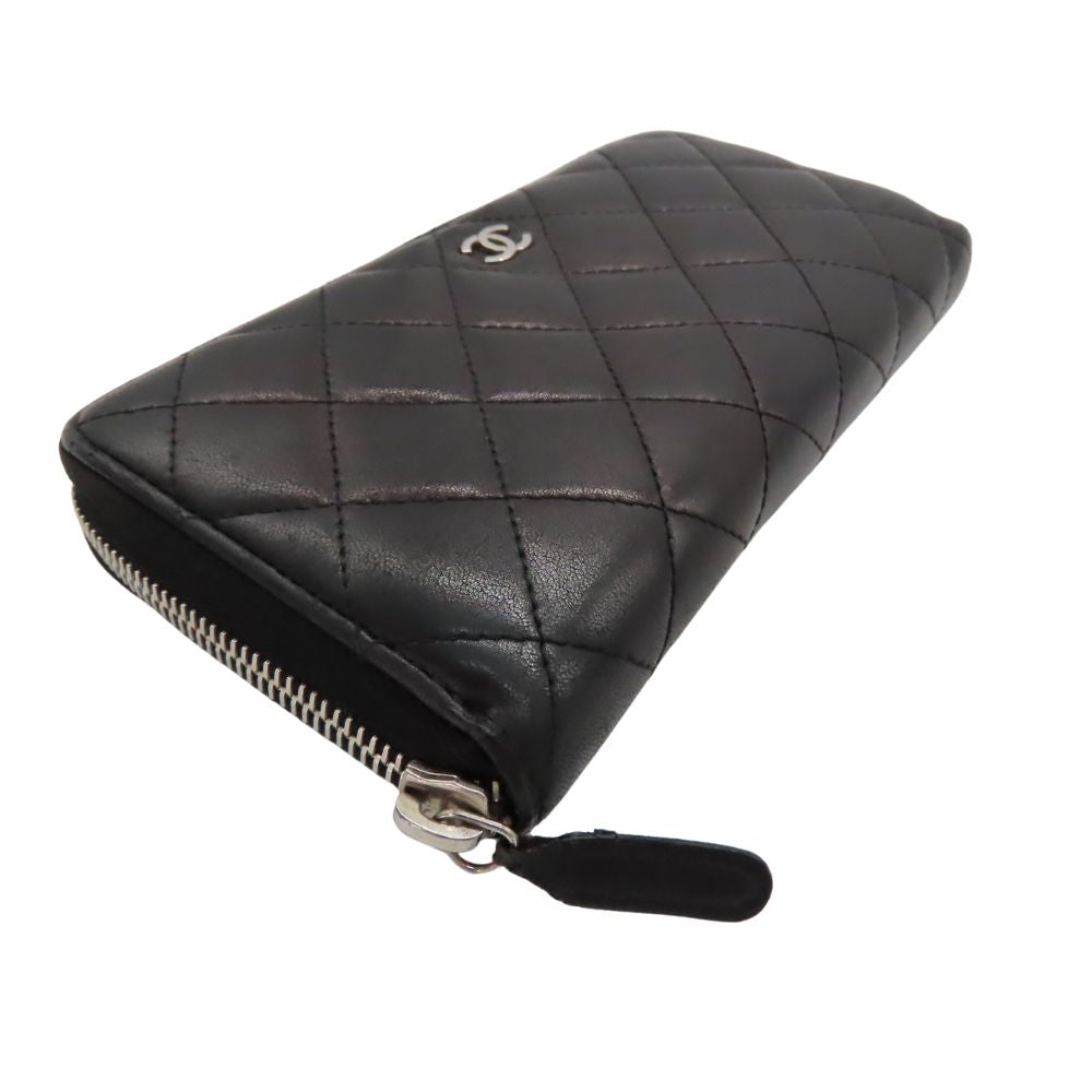 Chanel Classic Long Zip Wallet Lambskin Wallet