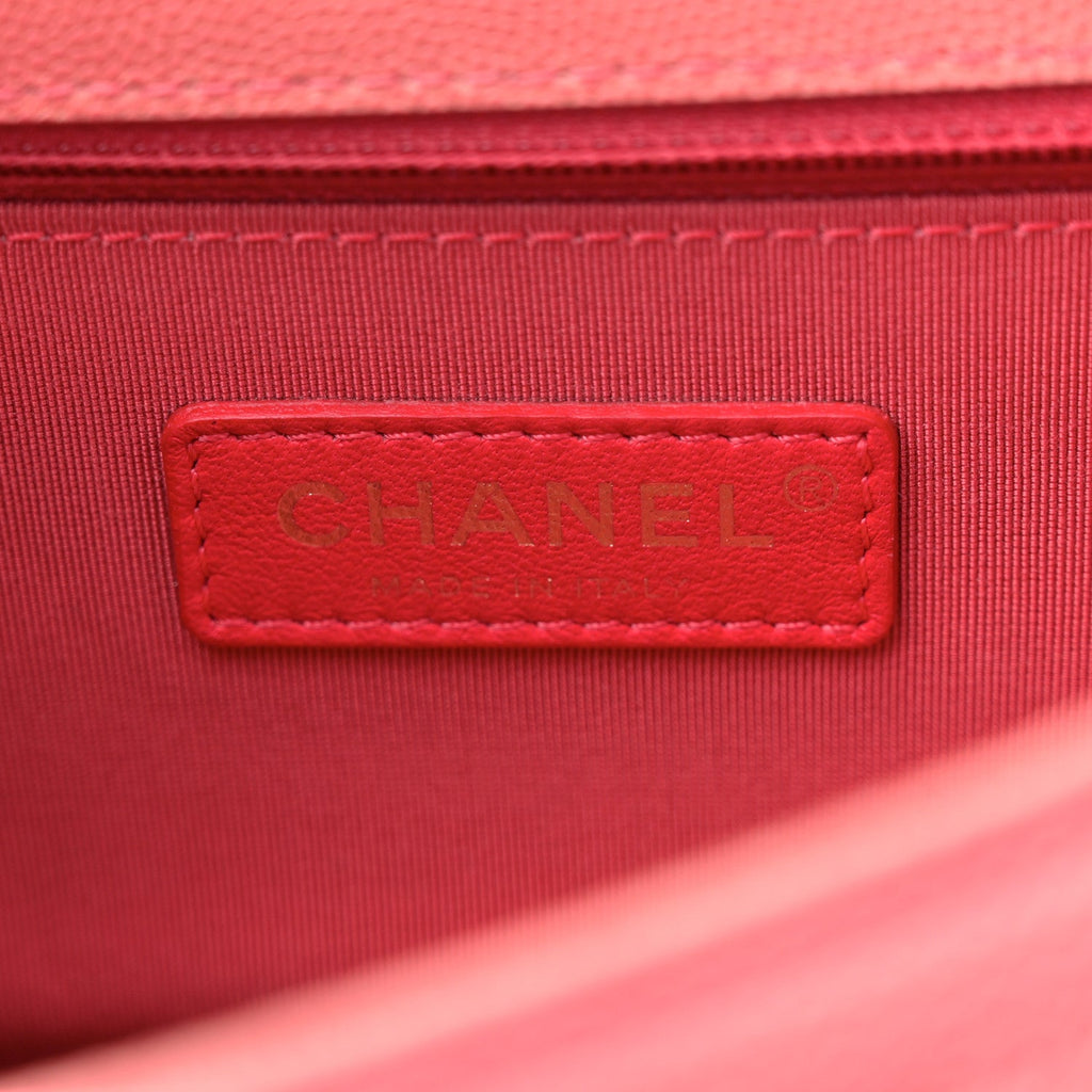 Caviar Quilted Small Sunset On The Sea Flap Coral