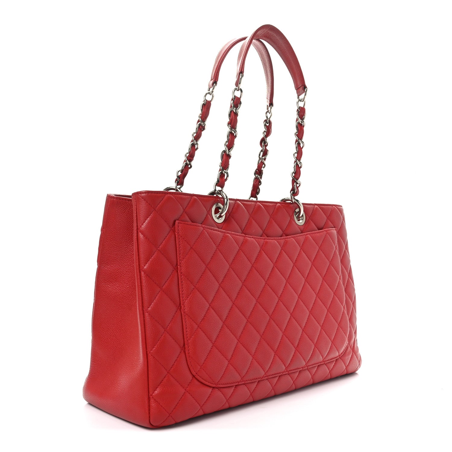 Caviar Quilted XL Grand Shopping Tote GST Red