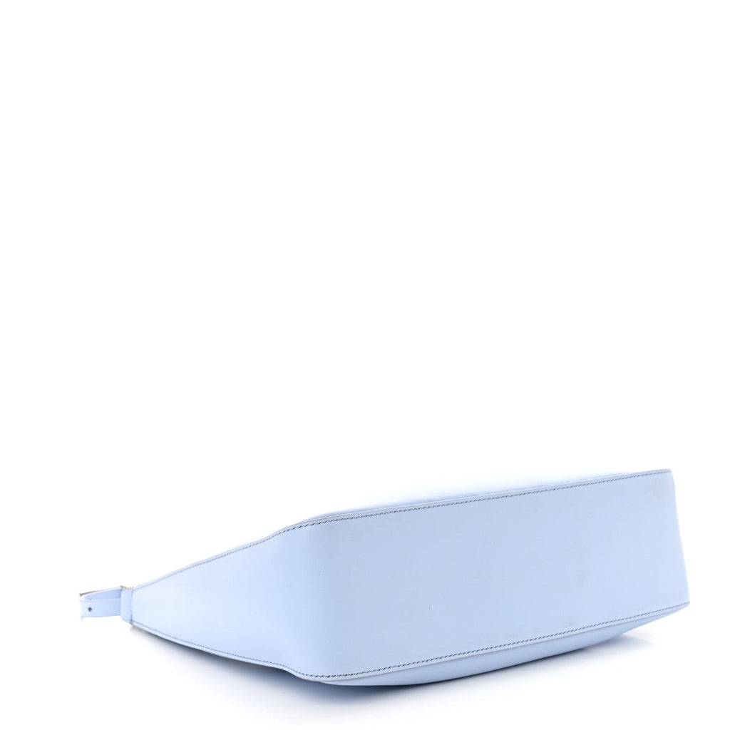 Smooth Calfskin Small Moon Cut Out Shoulder Bag Baby Blue