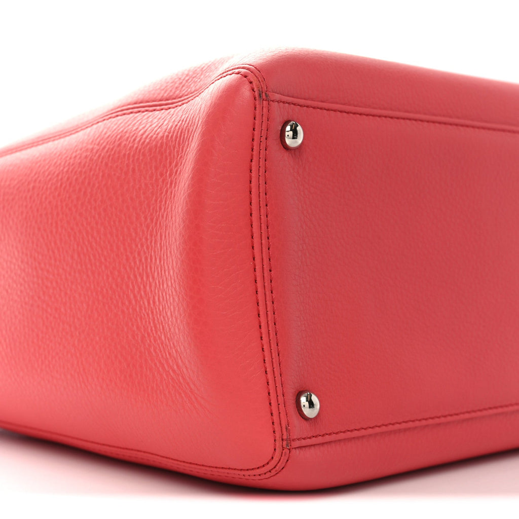 Calfskin Cerf Executive Shopper Tote Coral