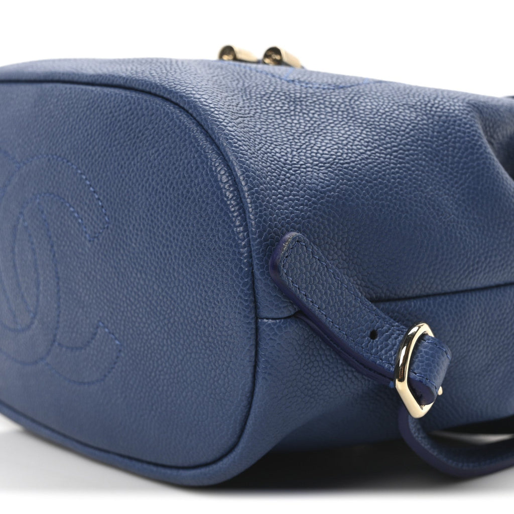 Caviar Quilted Backpack Blue