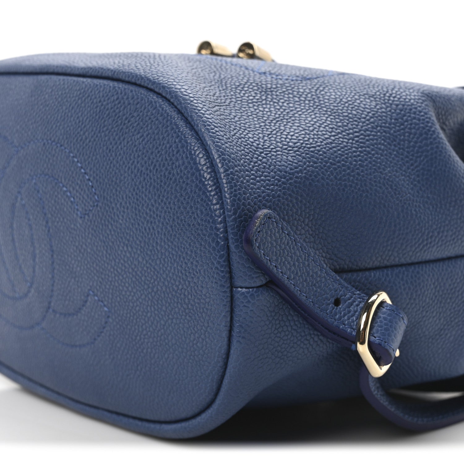 Caviar Quilted Backpack Blue