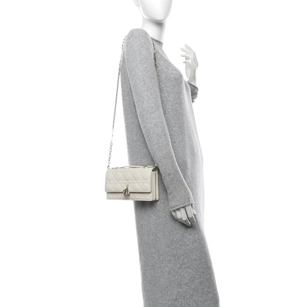 Lambskin Cannage Mini My Dior Bag Latte