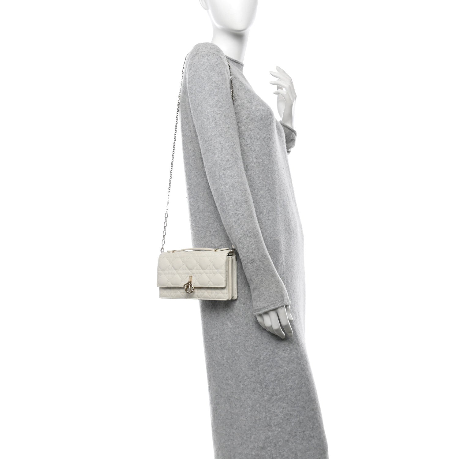 Lambskin Cannage Mini My Dior Bag Latte