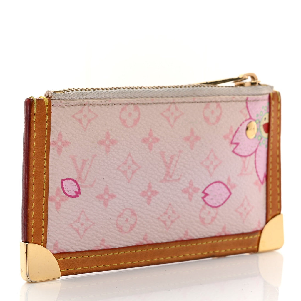 Monogram Cherry Blossom Key Pouch Pink