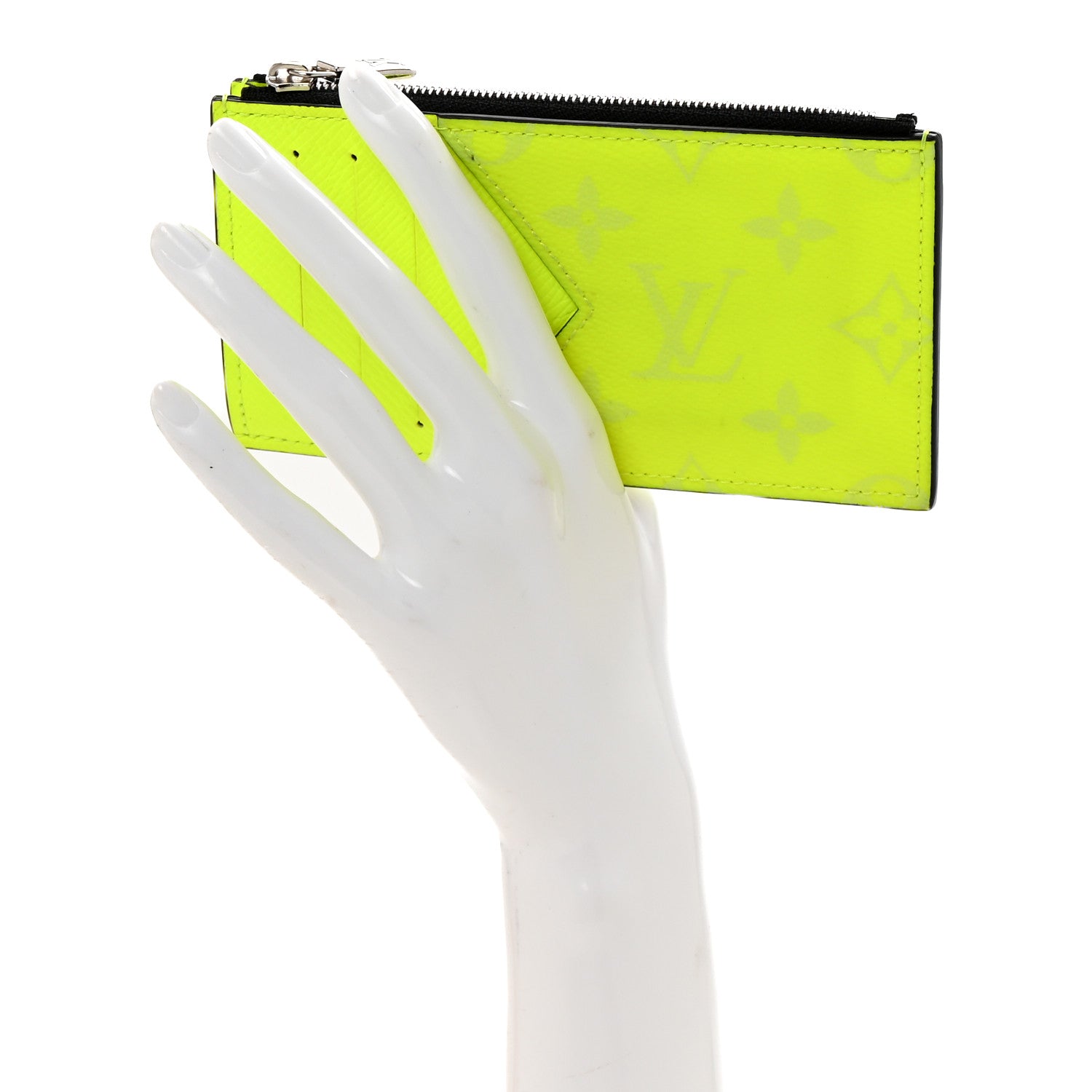 Monogram Taiga Coin  Holder Yellow